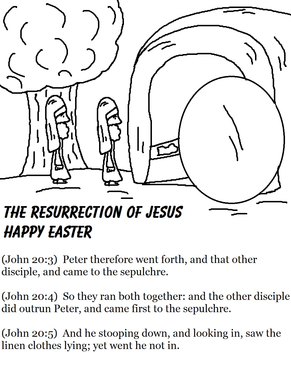 Happy Easter Coloring Pages Jesus